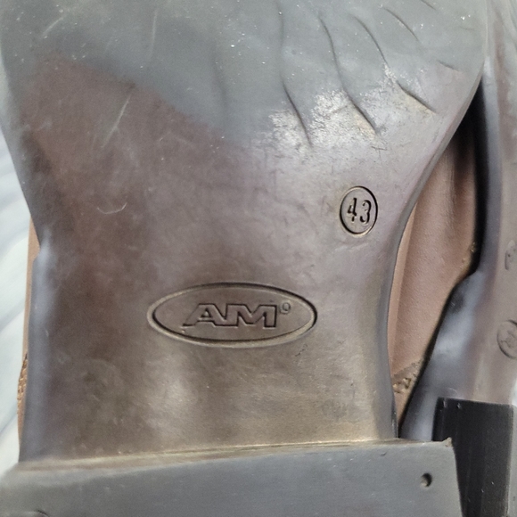 AM SHOE COMPANY | leather lace-up square/snip toe oxford derby shoes - Picture 9 of 13